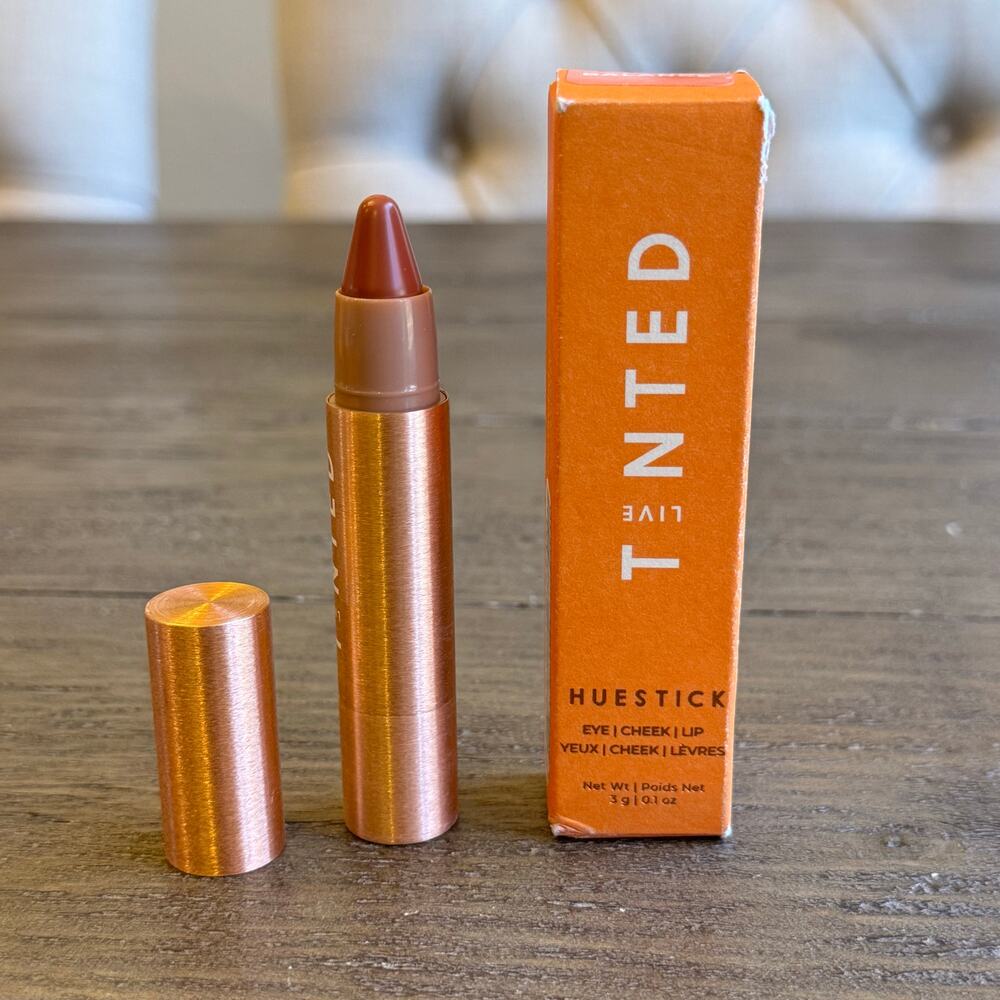 Live Tinted HUESTICK Balance Eye /Cheek / Lip Creme Color Stick NIB Earthy Coral